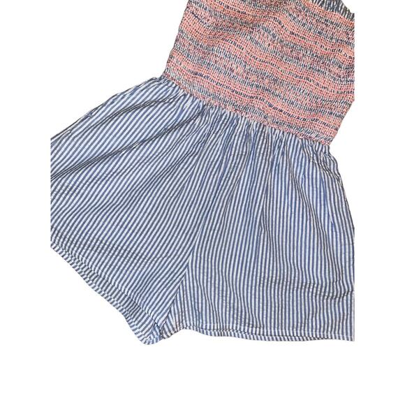 NWT Women’s Cabana By Crown & Ivy Ruffled Seersucker Romper One Piece Size M - Picture 3 of 8